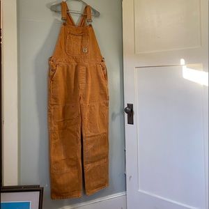 BDG carpenter overalls terracotta double knee